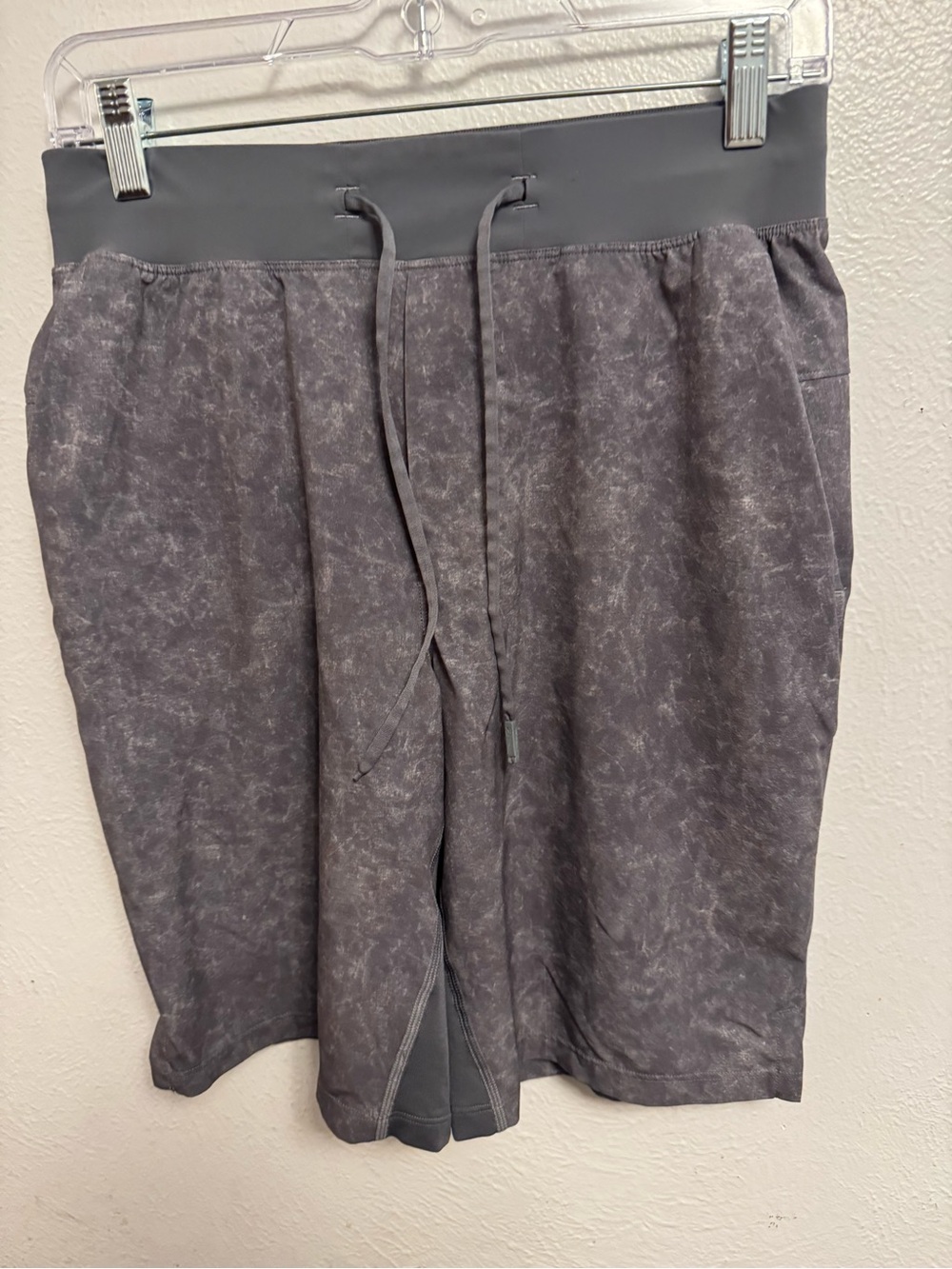 lululemon Men's Washed Charcoal Gray Drawstring Shorts
